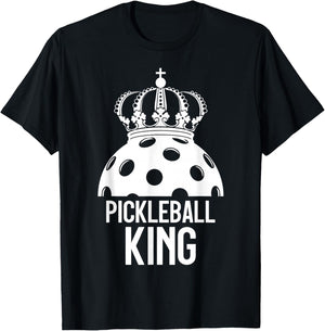 Pickleball Player PICKLEBALL KING T-Shirt - T-Shirt | Black