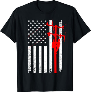 Cool Lineman Design Women Kids Electrical Lineman T-Shirt - T-Shirt | Black