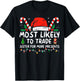 Most Likely To Trade Sister For More Presents Family Xmas T-Shirt - T-Shirt | Black