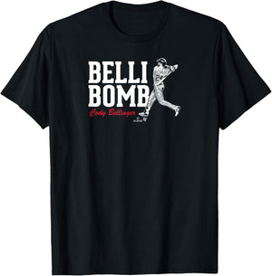 Cody Bellinger - Belli-Bomb Swing - Chicago Baseball T-Shirt - T-Shirt | Black