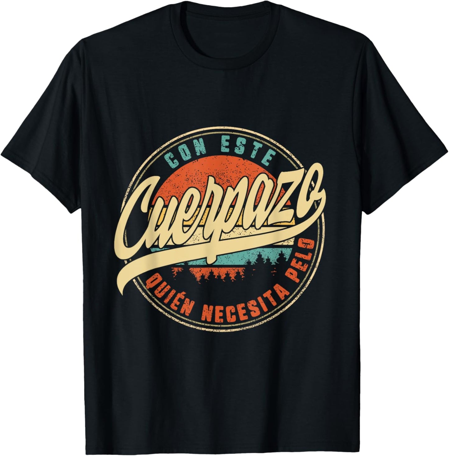 Con Este Cuerpazo Quien Necesita Pelo Herren día del padre p T-Shirt - T-Shirt | Black
