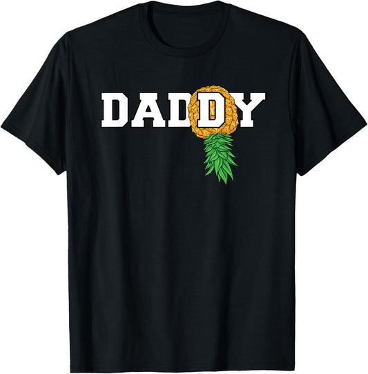 Upside Down Pineapple Swinger Daddy Men T-Shirt - T-Shirt | Black