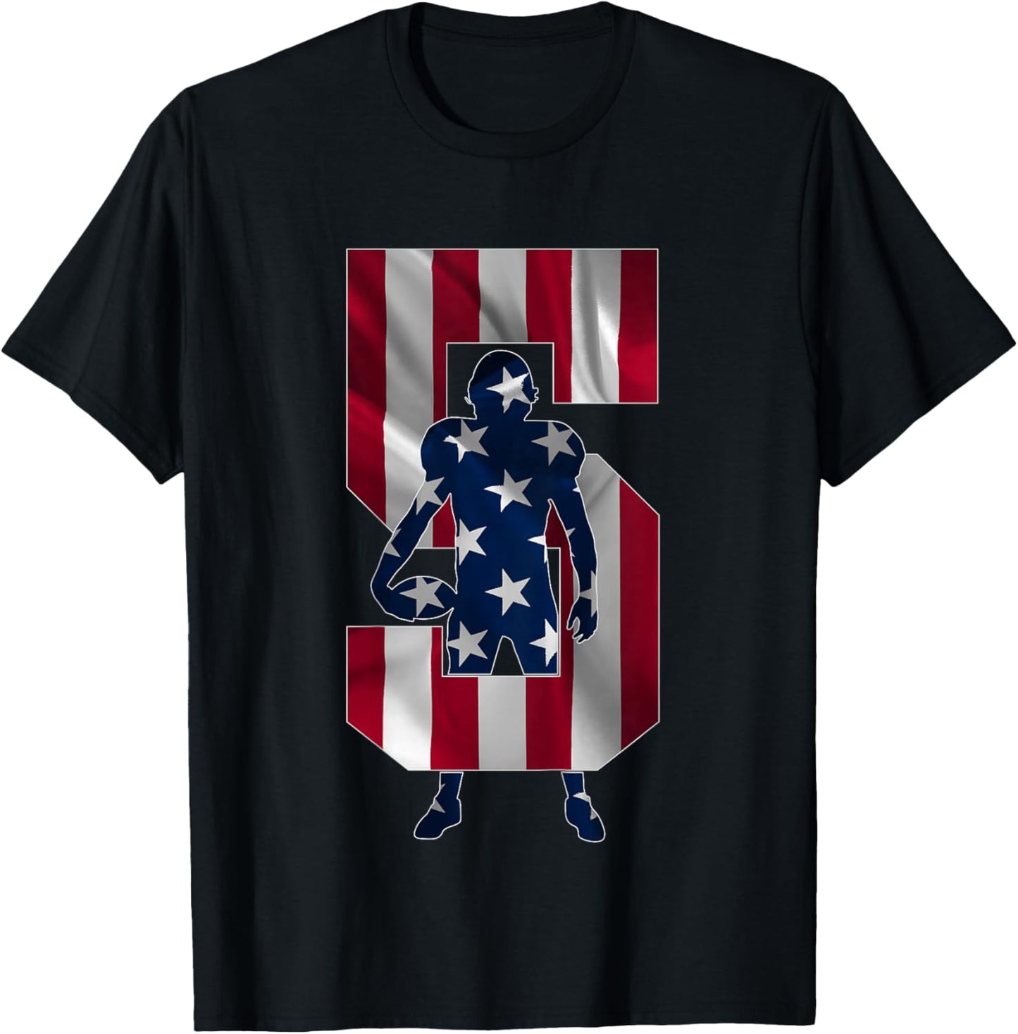 Number 5 Years Football 5th Birthday T-Shirt - T-Shirt | Black