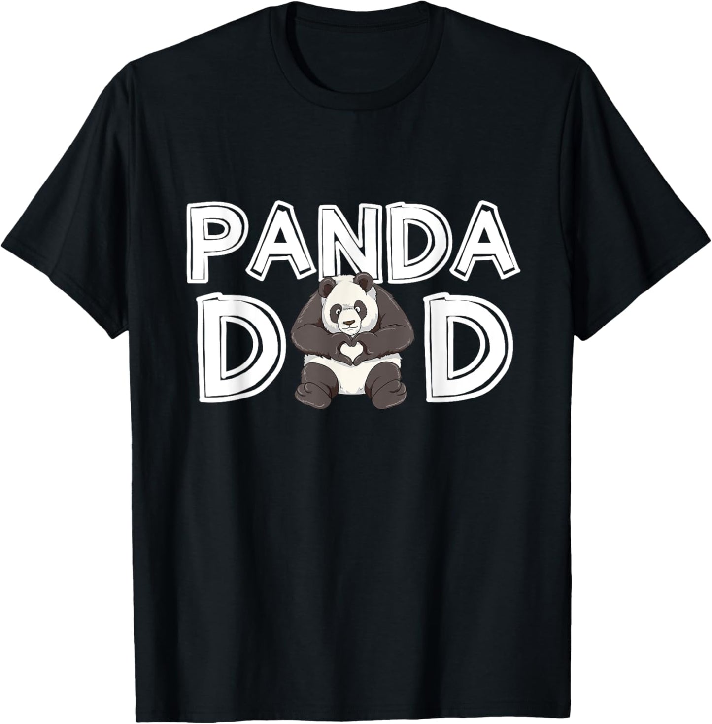 Panda Dad Daddy Father's Day Gift Panda T-Shirt - T-Shirt | Black