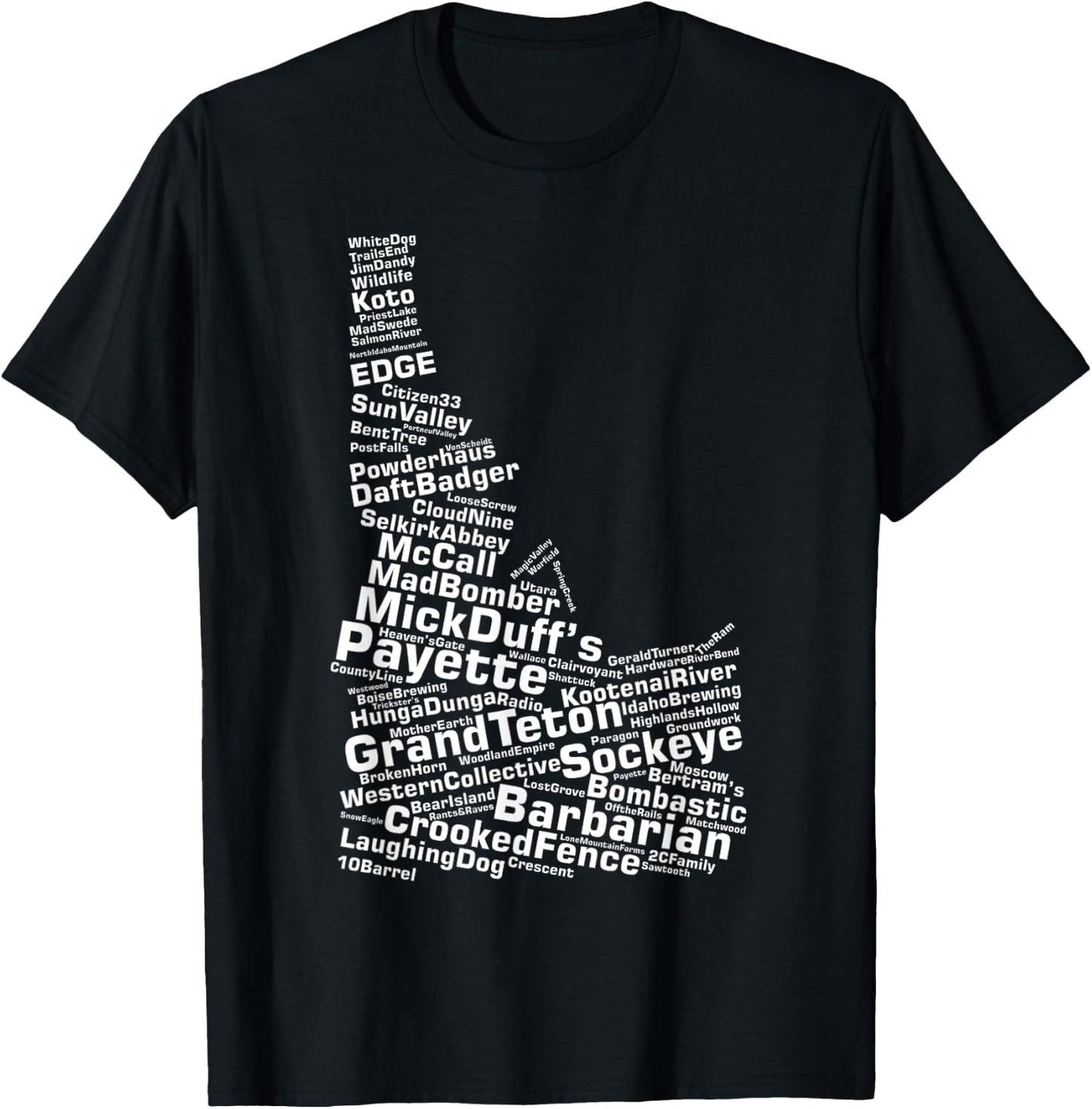 Idaho Breweries T-Shirt - T-Shirt | Black