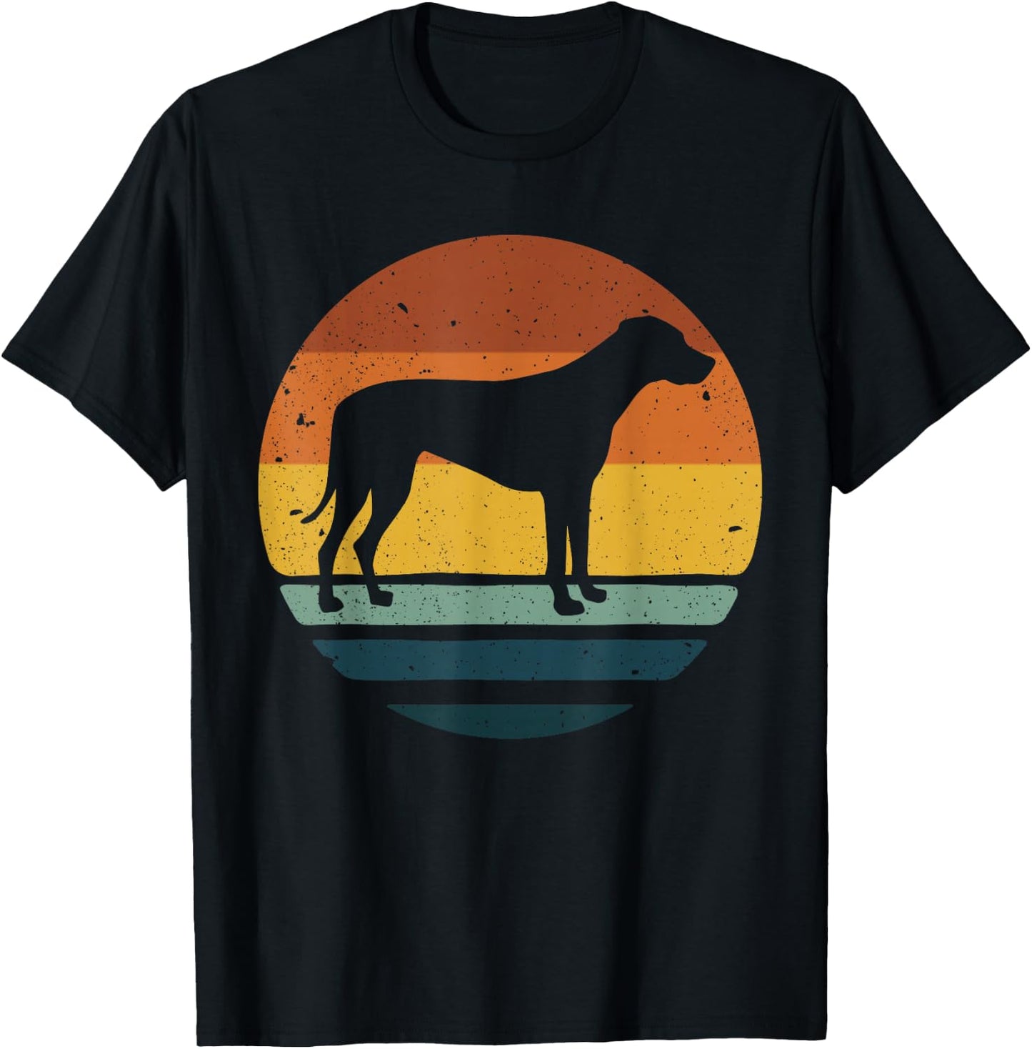 Rhodesian Ridgeback Vintage Retro Dog Mom Dad Gift T-Shirt - T-Shirt | Black