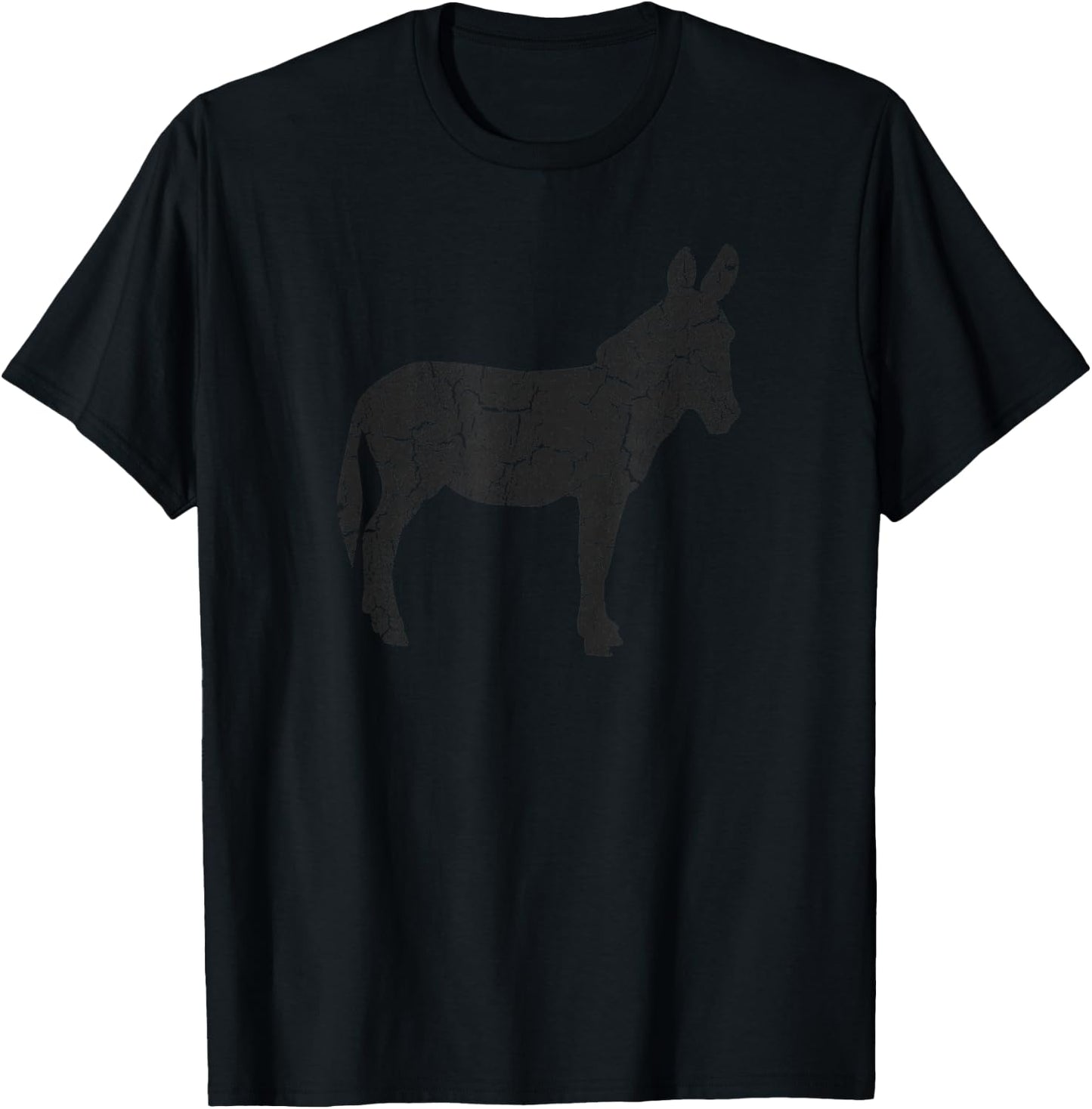 Donkey Distressed Print - Vintage Donkey T-Shirt - T-Shirt | Black