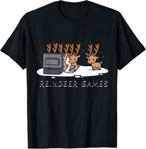 Reindeer Game Halloween Christmas Xmas Gift T-Shirt - T-Shirt | Black
