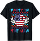 4th July Smile Peace Party USA Retro Patriot Men Women Kids T-Shirt - T-Shirt | Black