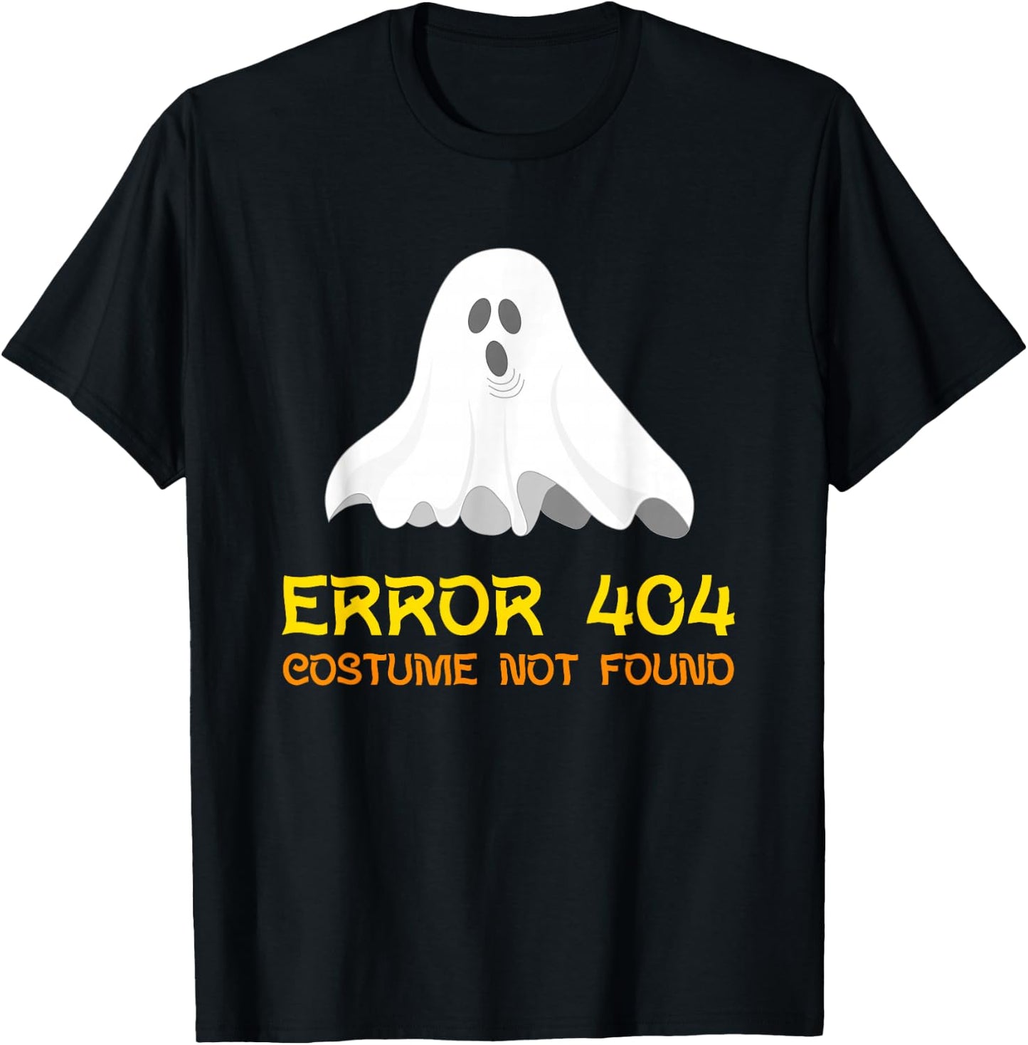 Halloween Shirt Error 404 Costume Not Found T-Shirt - T-Shirt | Black