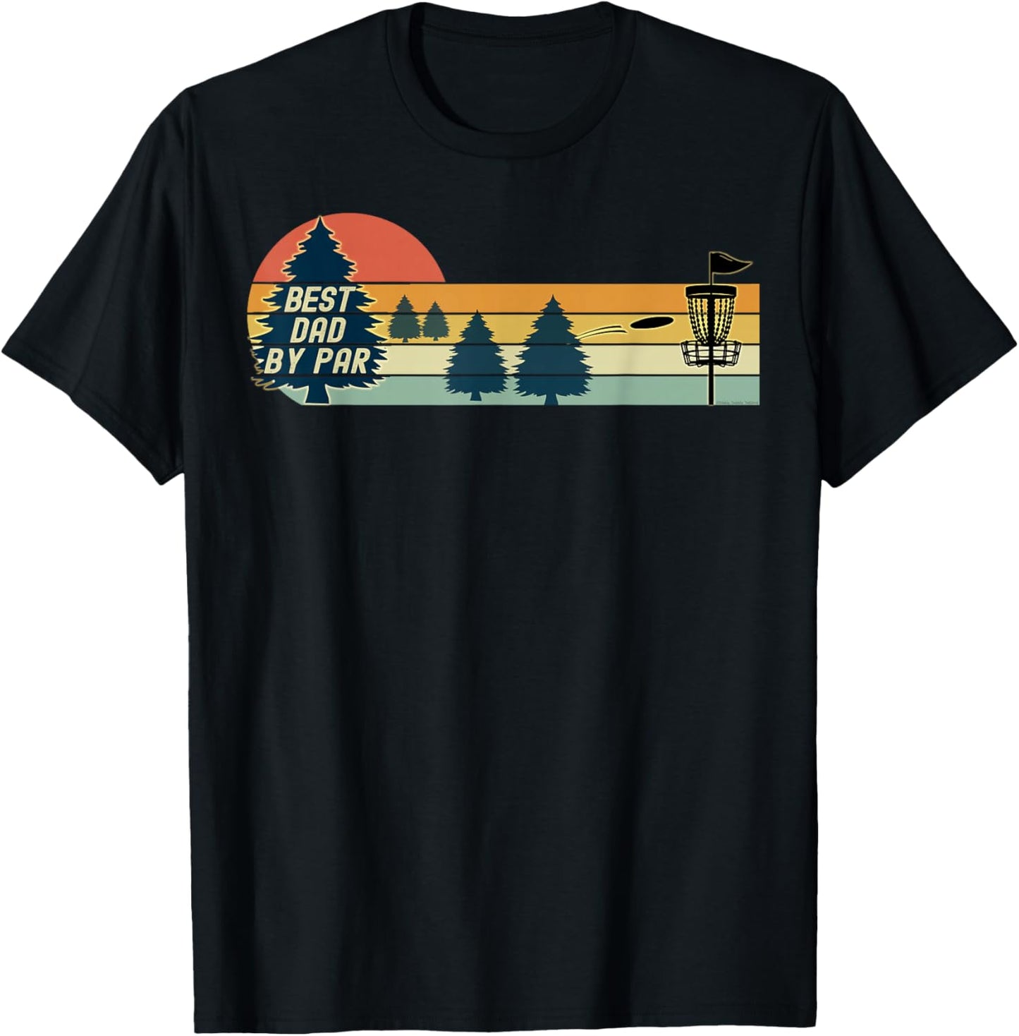 Disc Golf - Best Dad by Par - Father's Day Disc Golf T-Shirt - T-Shirt | Black
