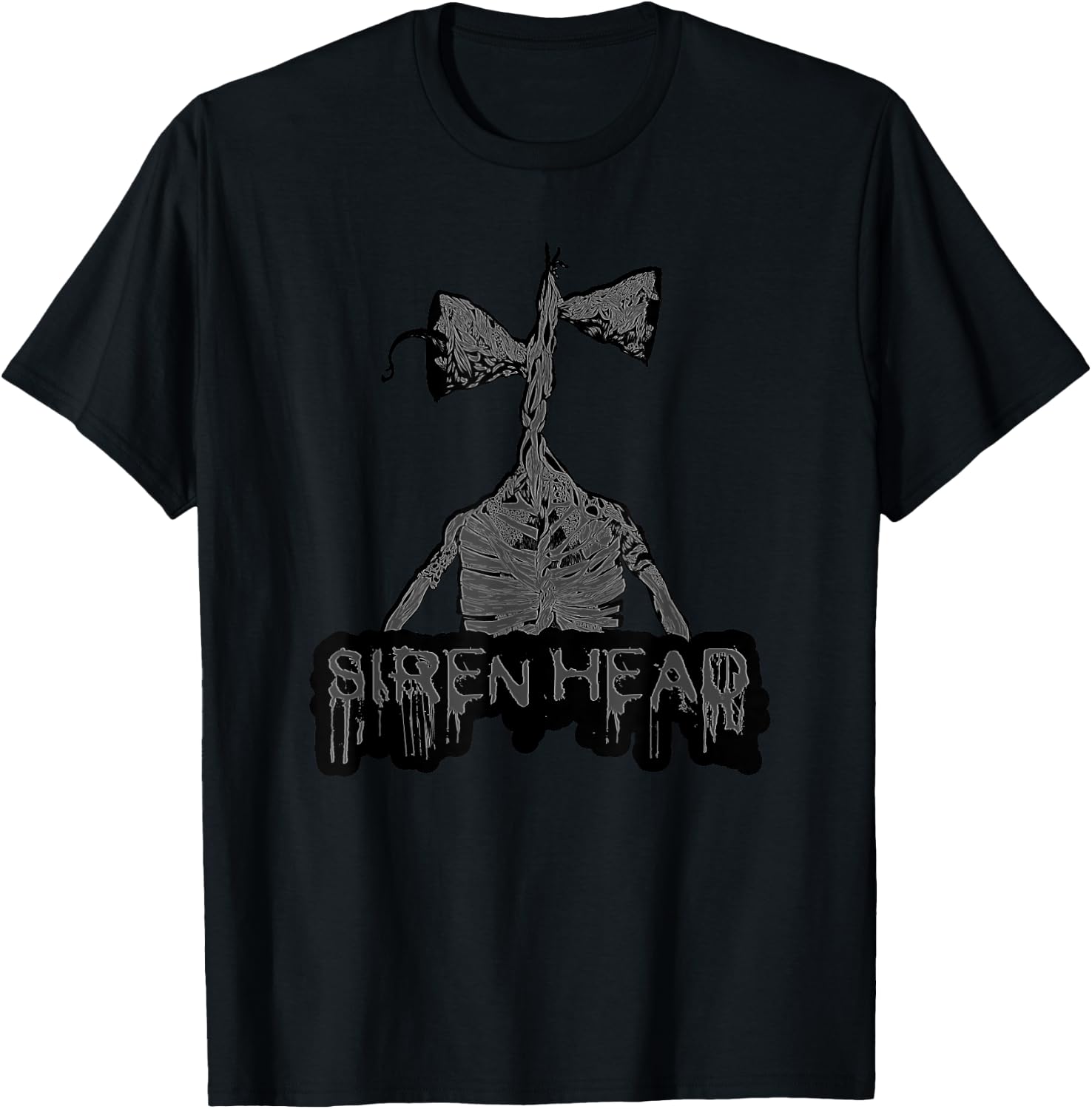 Sirenhead Siren Head Creepy Horror trick or treat T-Shirt - T-Shirt | Black