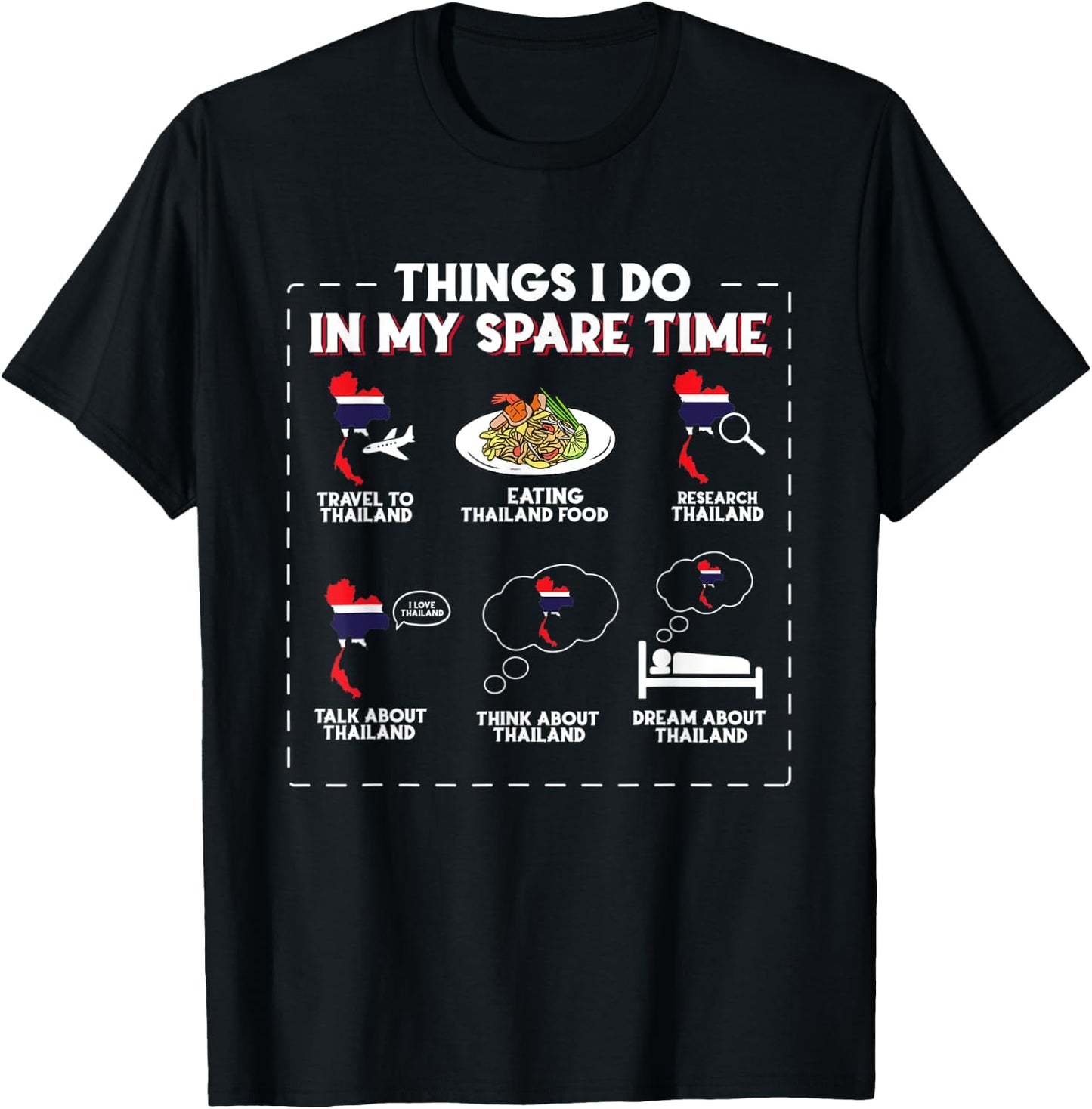 Things I Do In My Spare Time Thailand T-Shirt - T-Shirt | Black