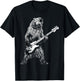 Bear Playing Bass Guitar Shirt Animal Playing Guitar T-Shirt - T-Shirt | Black
