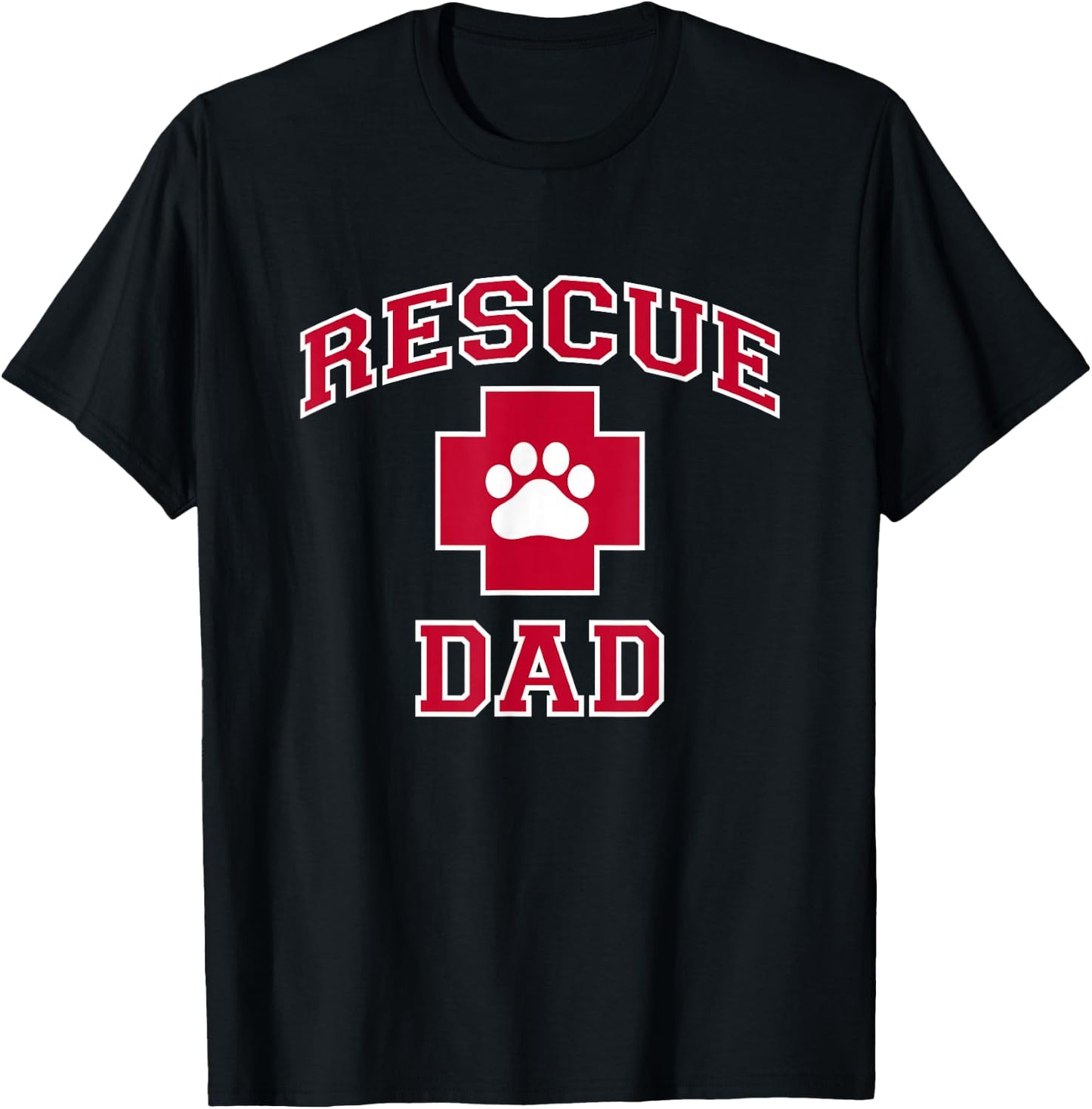 Rescue Dad - Rescue Dog or Cat Lover T-Shirt - T-Shirt | Black
