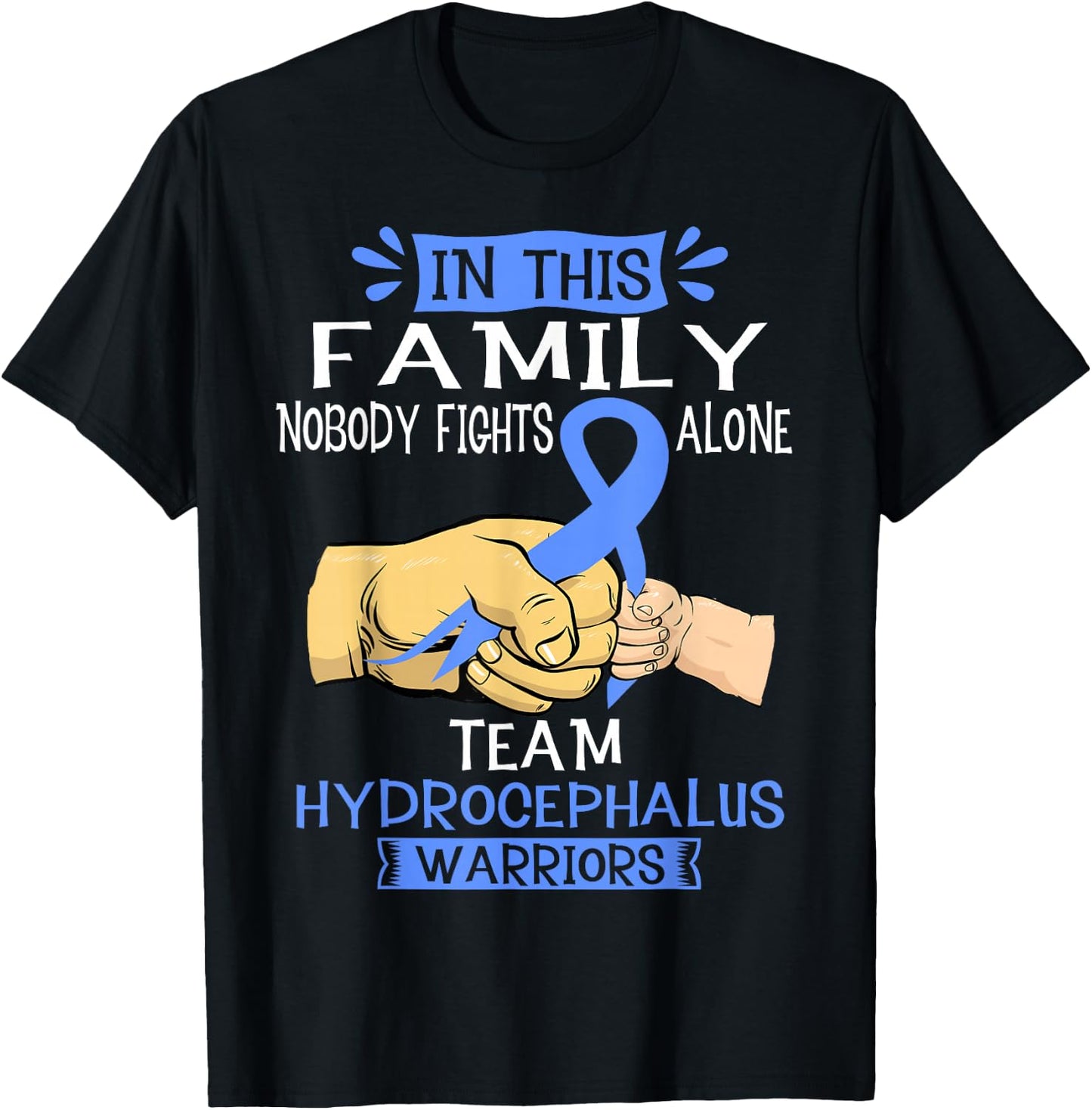 Nobody Fights Alone Team Hydrocephalus Warrior Shirt T-Shirt - T-Shirt | Black