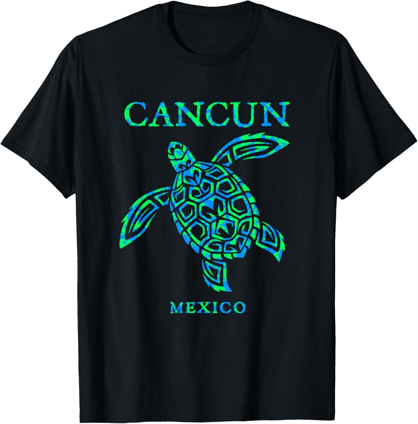 Cancun Mexico Sea Turtle Boys Girls Vacation Souvenir T-Shirt - T-Shirt | Black