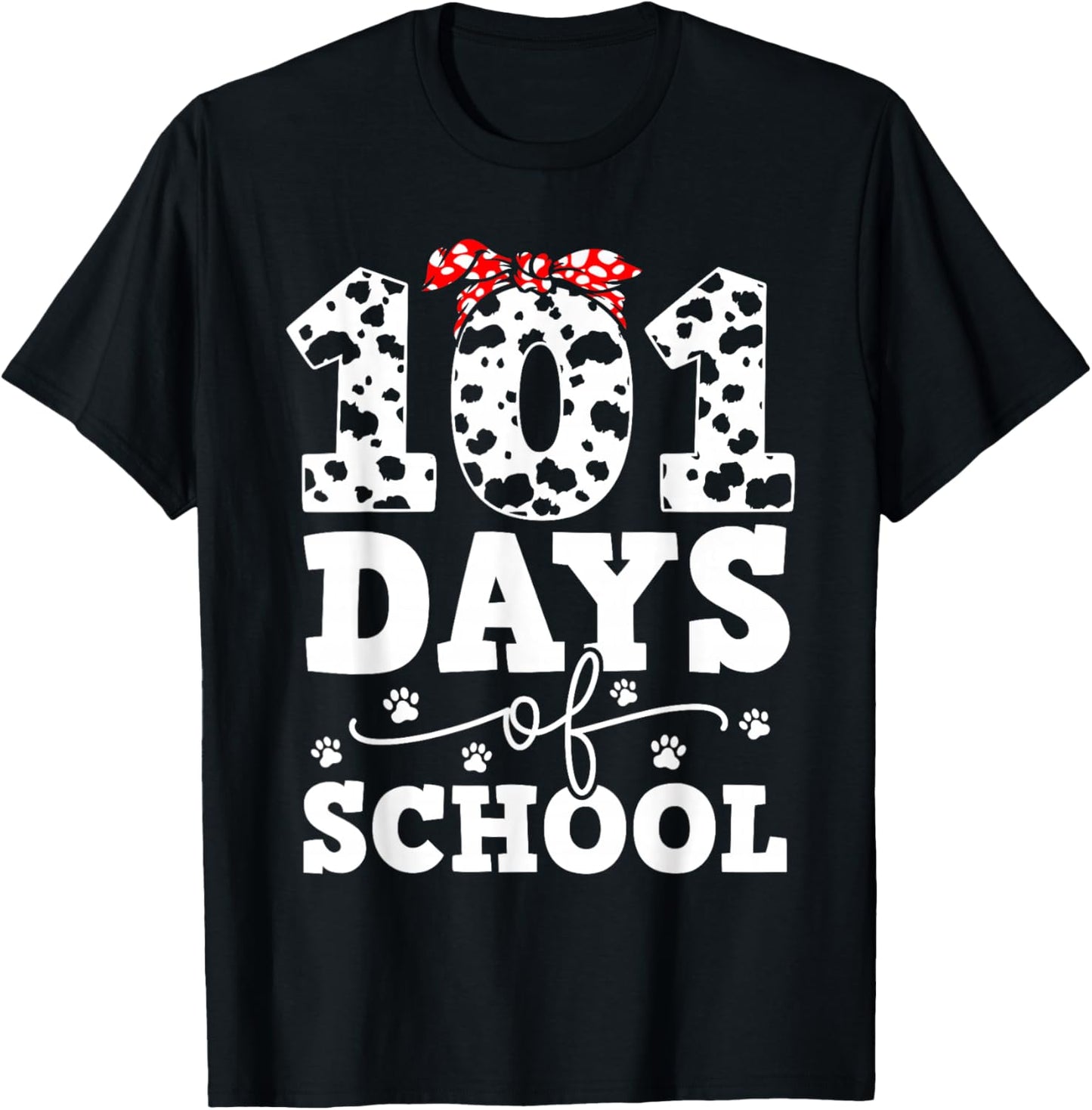 Happy 101 Days School Cute Dog 100 Days Smarter Student Kids T-Shirt - T-Shirt | Black