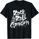 Rock And Roll Grandma Grunge Text Gift T-Shirt - T-Shirt | Black