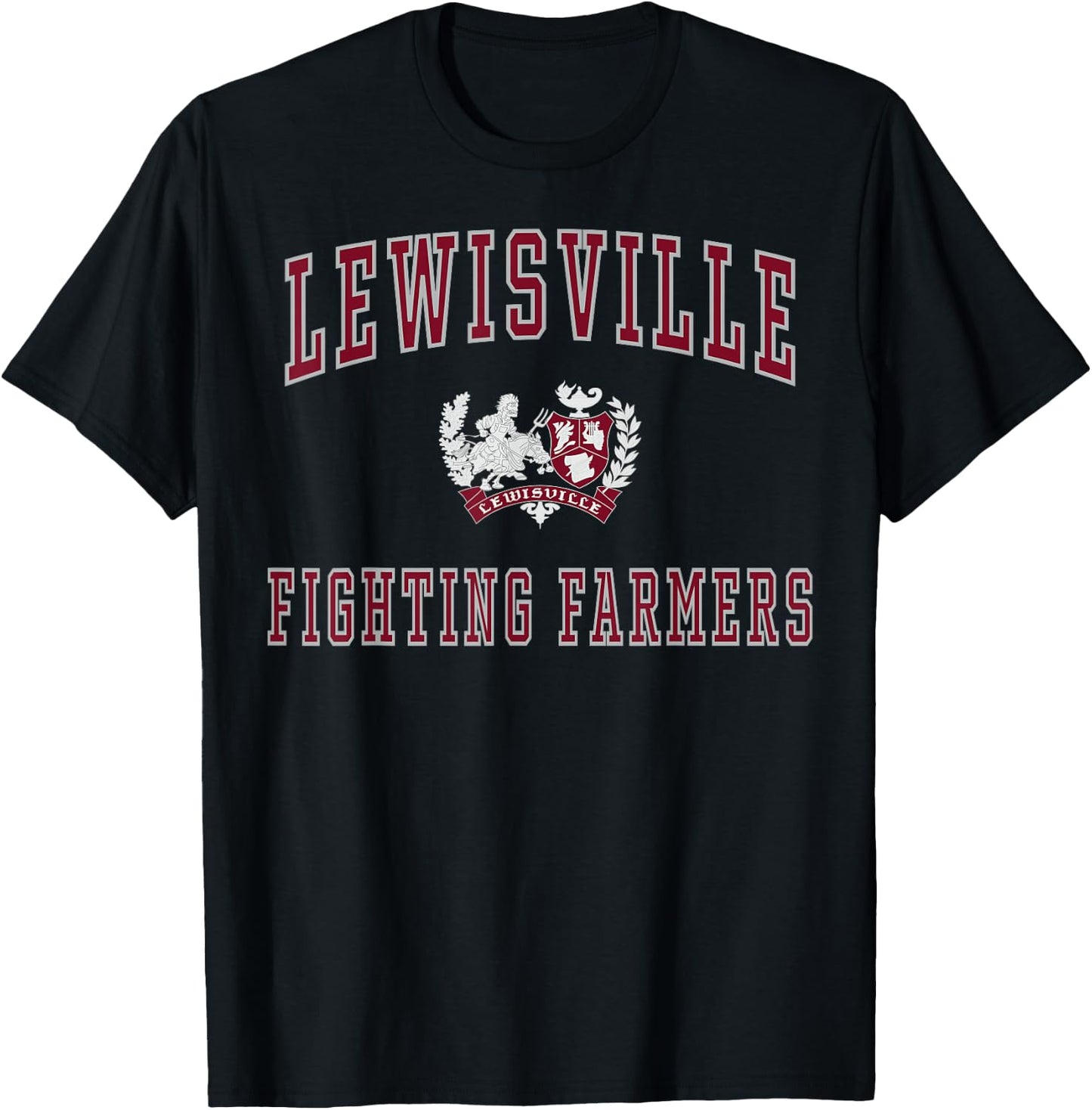 Lewisville High School Fighting Farmers C1 T-Shirt - T-Shirt | Black