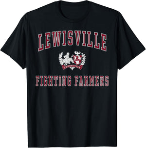 Lewisville High School Fighting Farmers C1 T-Shirt - T-Shirt | Black