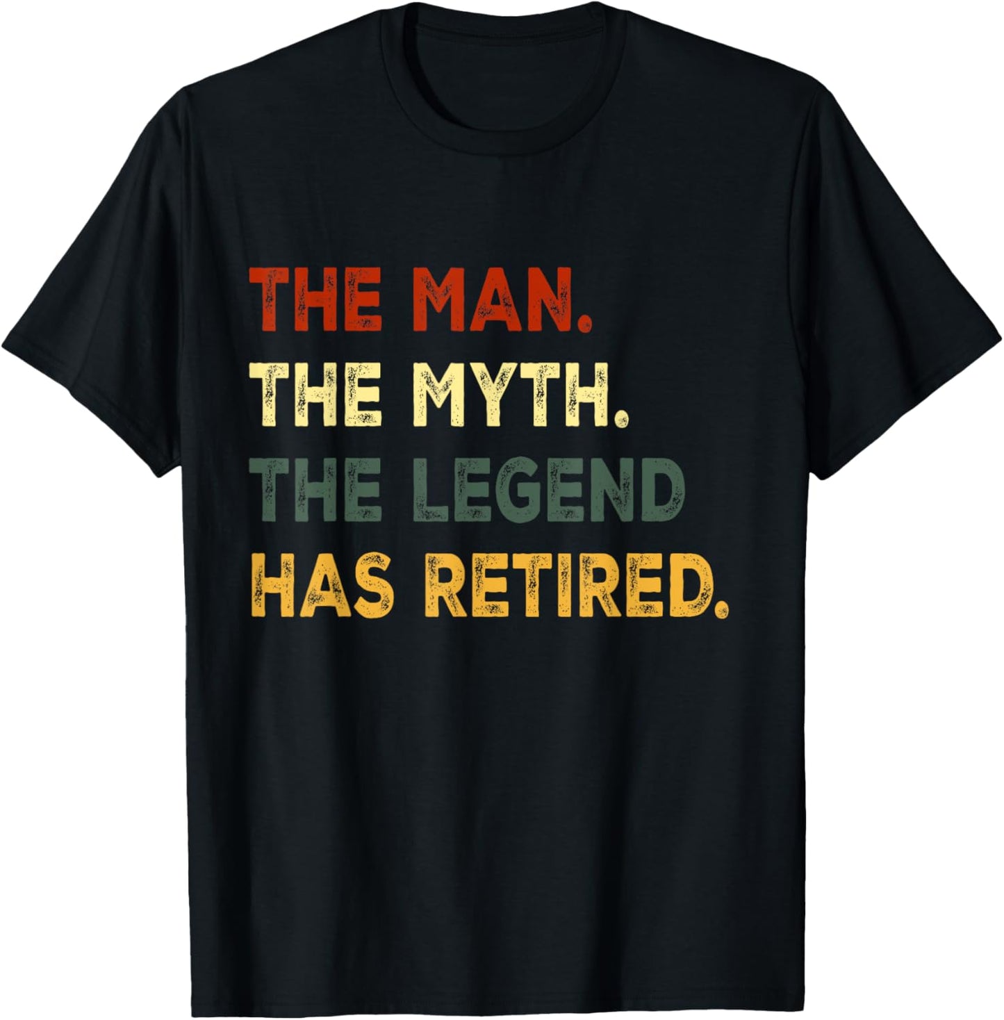 Retirement Retro Vintage Style Men The Legend Has Retired T-Shirt - T-Shirt | Black