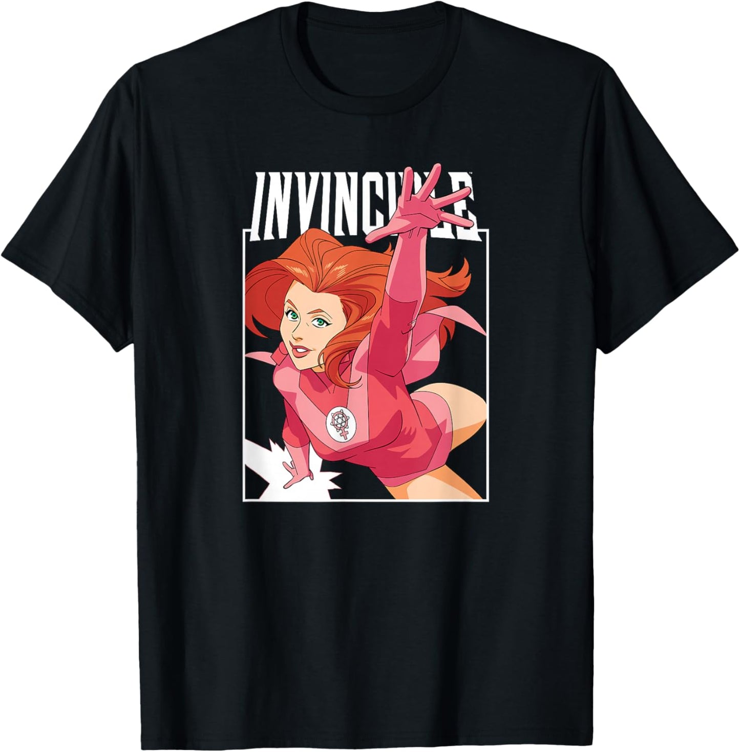 Invincible - Atom Eve Character Logo T-Shirt - T-Shirt | Black