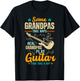 Some Grandpas Take Naps Real Grandpas Play Guitar T-Shirt - T-Shirt | Black