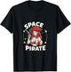 Sexy Space Pirate Bold Galaxy Adventure T-Shirt - T-Shirt | Black