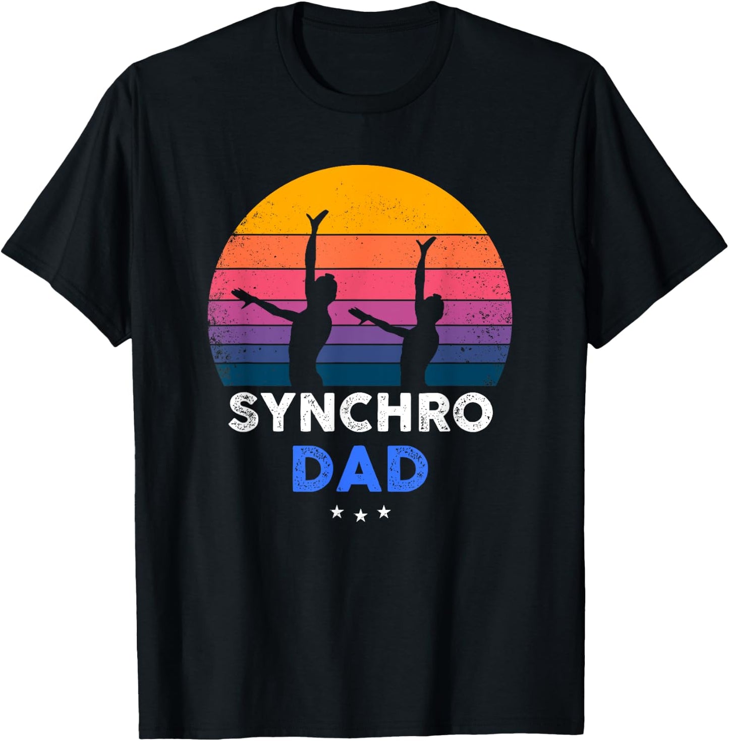 Synchronized Swimming - Synchro Dad - Funny T-Shirt - T-Shirt | Black