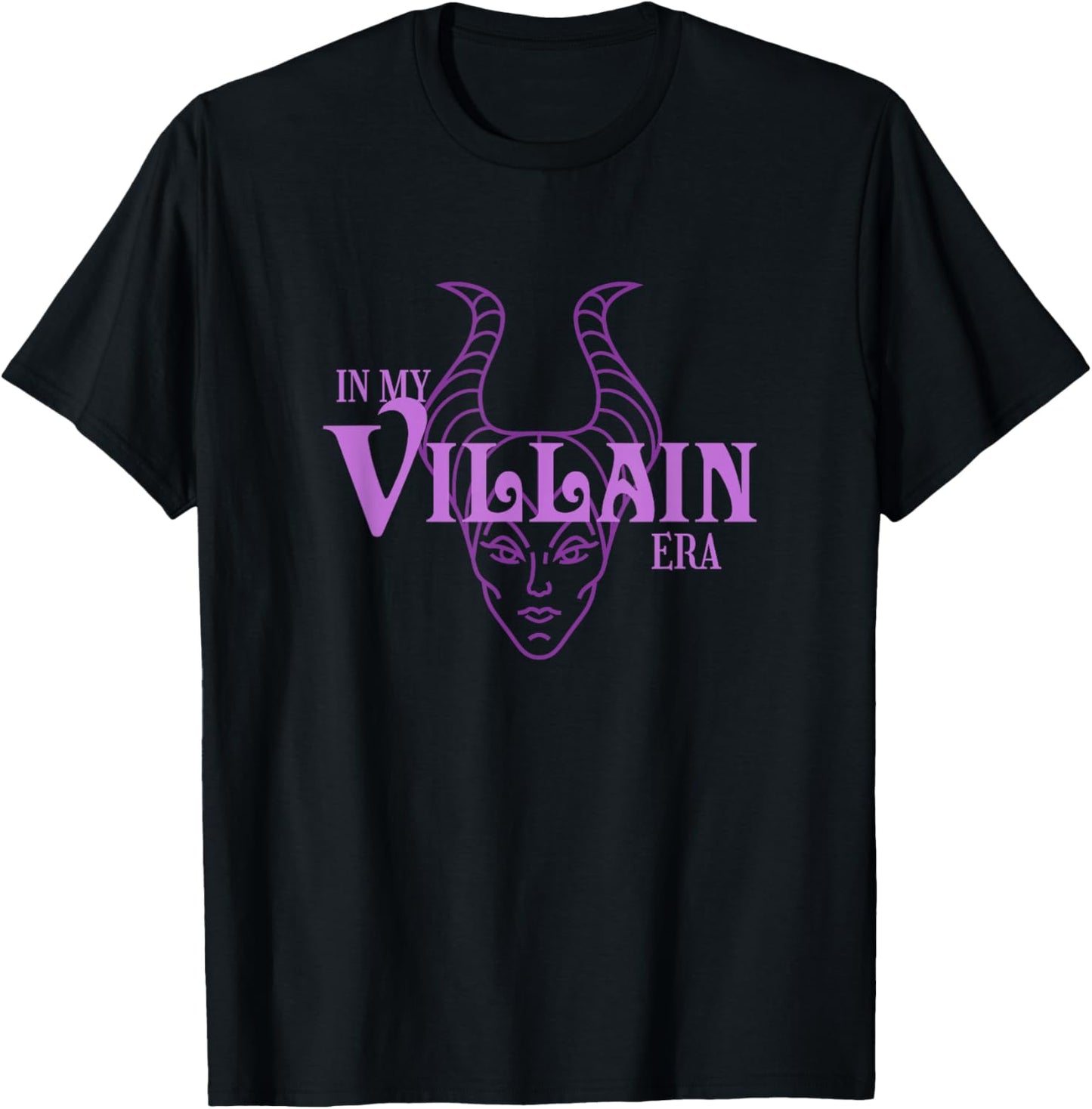 Disney Villains in My Villain Era Maleficent Text Logo T-Shirt - T-Shirt | Black