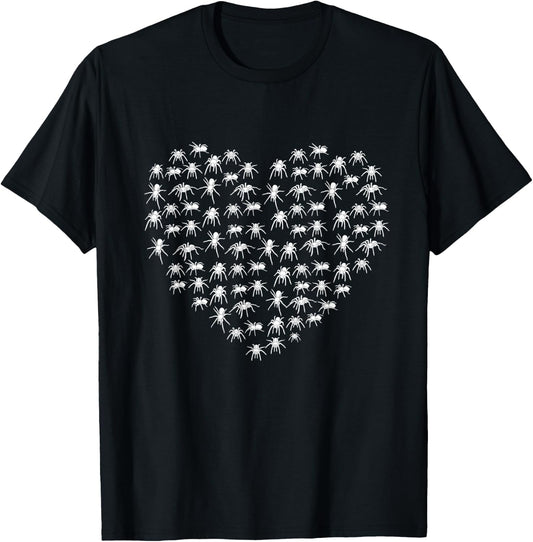 Tarantula Spider lover heart men kids boys girls T-Shirt - T-Shirt | Black