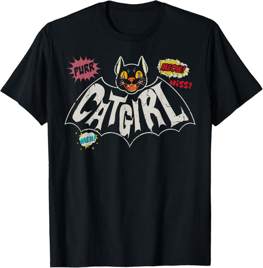 The Catgirl Vintage T-Shirt - T-Shirt | Black