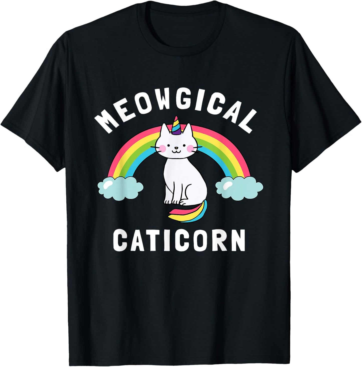 Meowgical Caticorn - Funny Unicorn & Cat Gift Kittycorn Men Women Kids T-Shirt - T-Shirt | Black