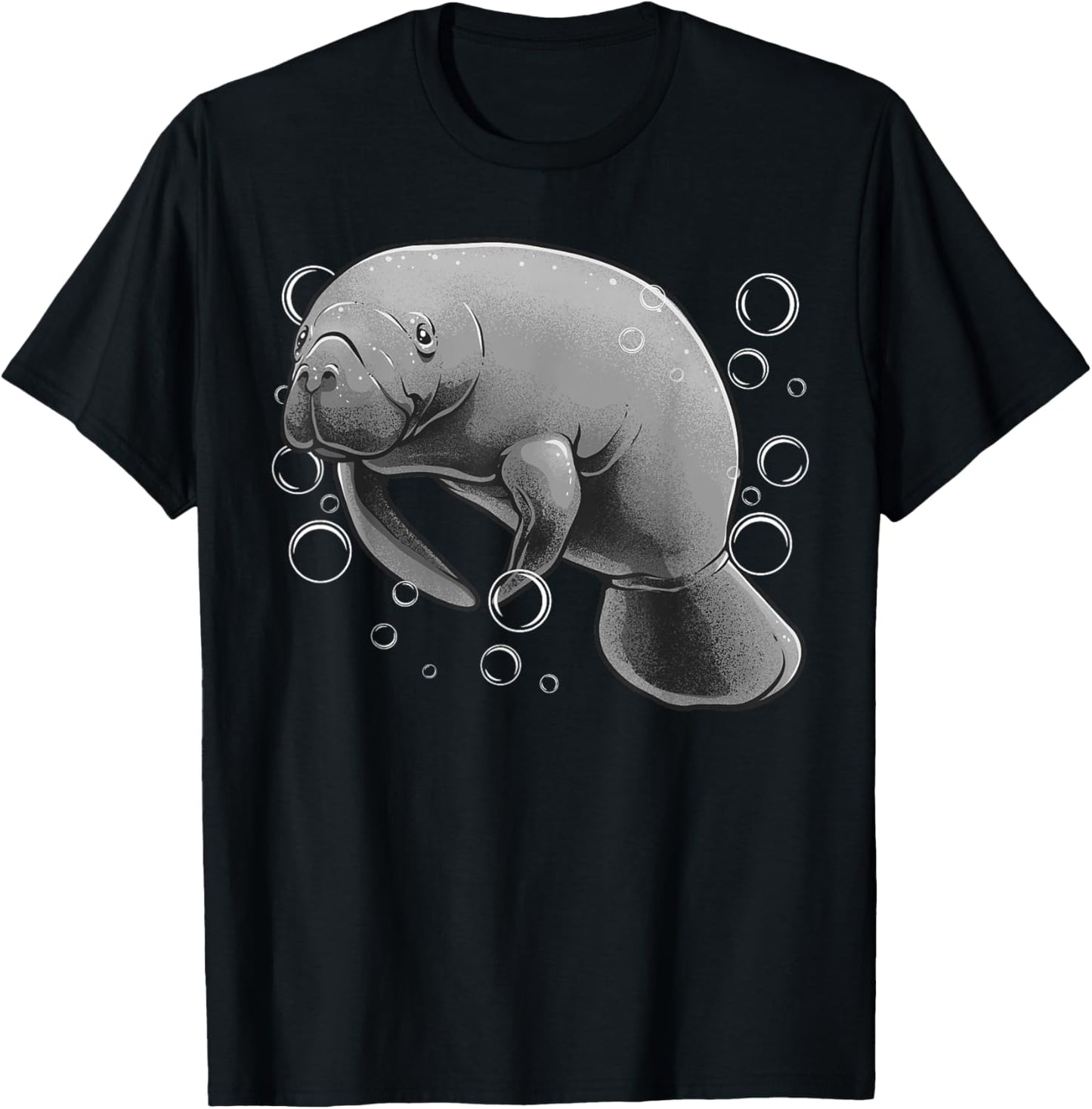 Manatee Design Women Boys Girl Sea Cow Lover Manatee T-Shirt - T-Shirt | Black
