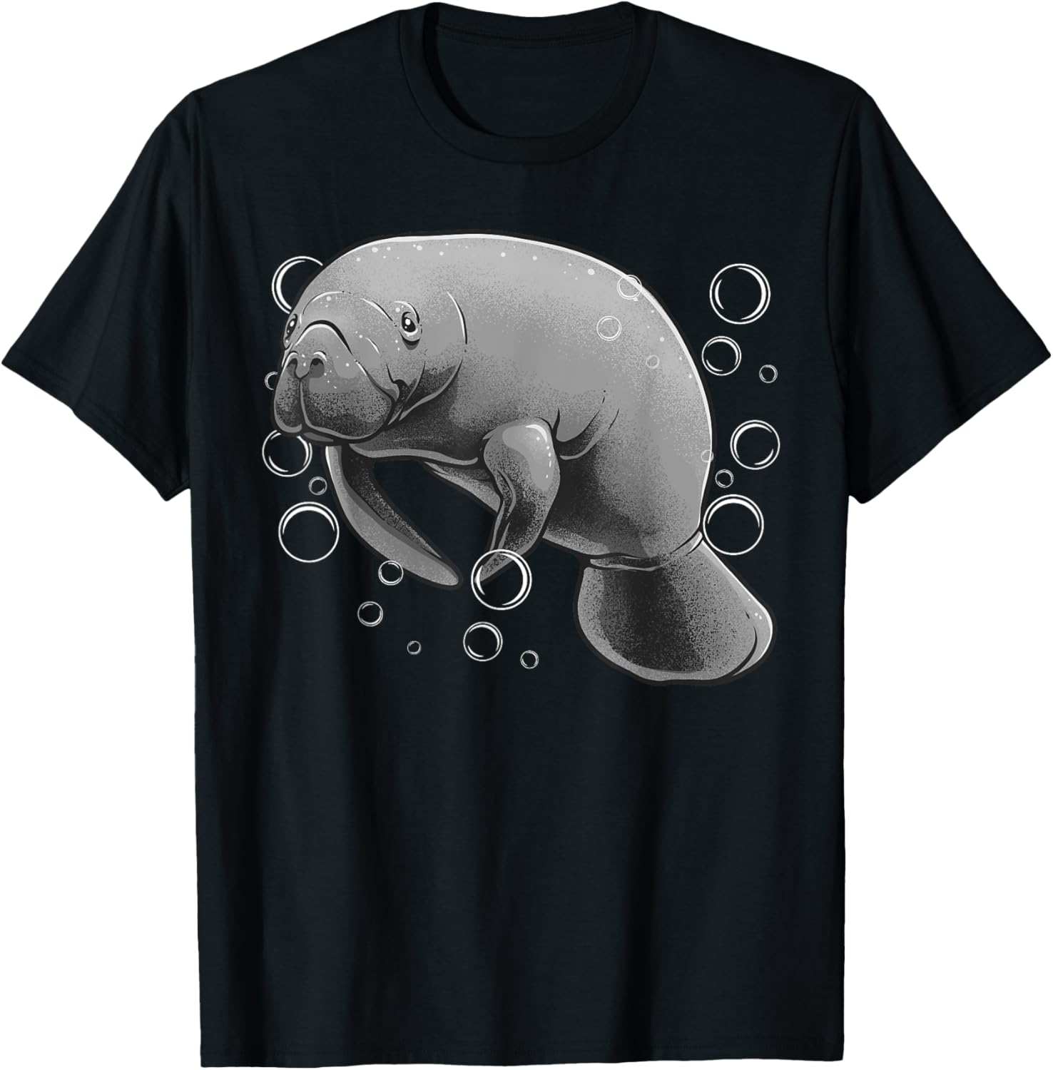 Manatee Design Women Boys Girl Sea Cow Lover Manatee T-Shirt - T-Shirt | Black