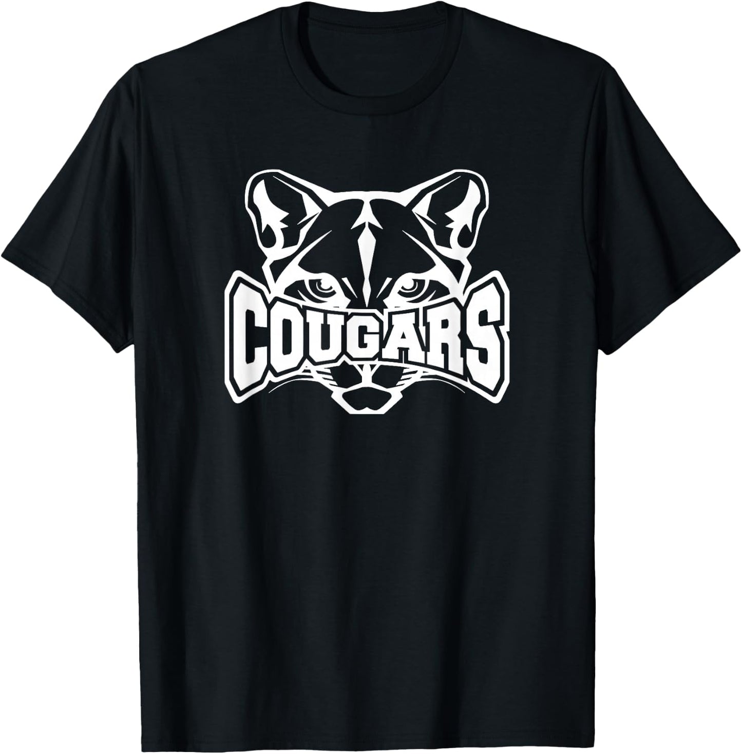 Cougars Teacher Student School Sports Fan Team Spirit T-Shirt - T-Shirt | Black