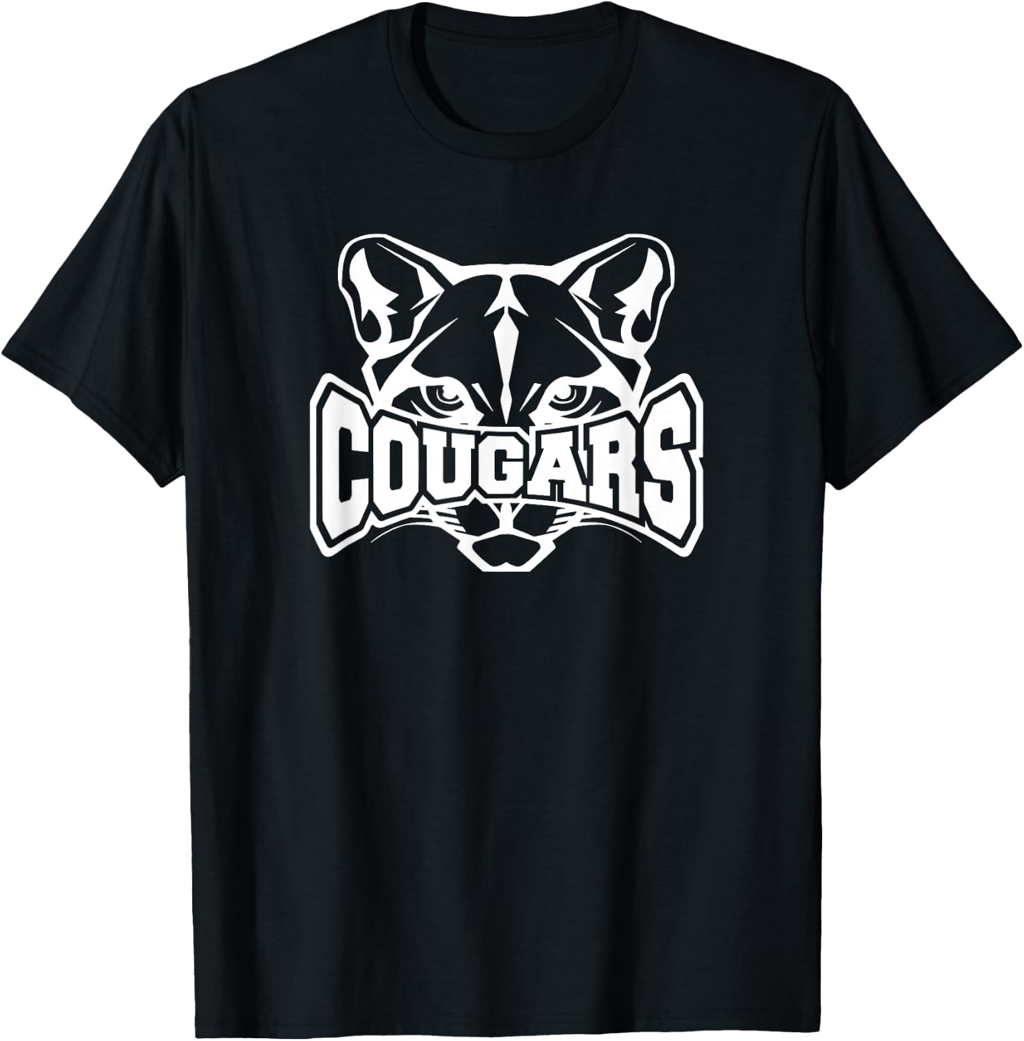 Cougars Teacher Student School Sports Fan Team Spirit T-Shirt - T-Shirt | Black