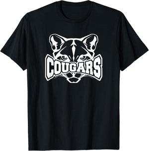 Cougars Teacher Student School Sports Fan Team Spirit T-Shirt - T-Shirt | Black