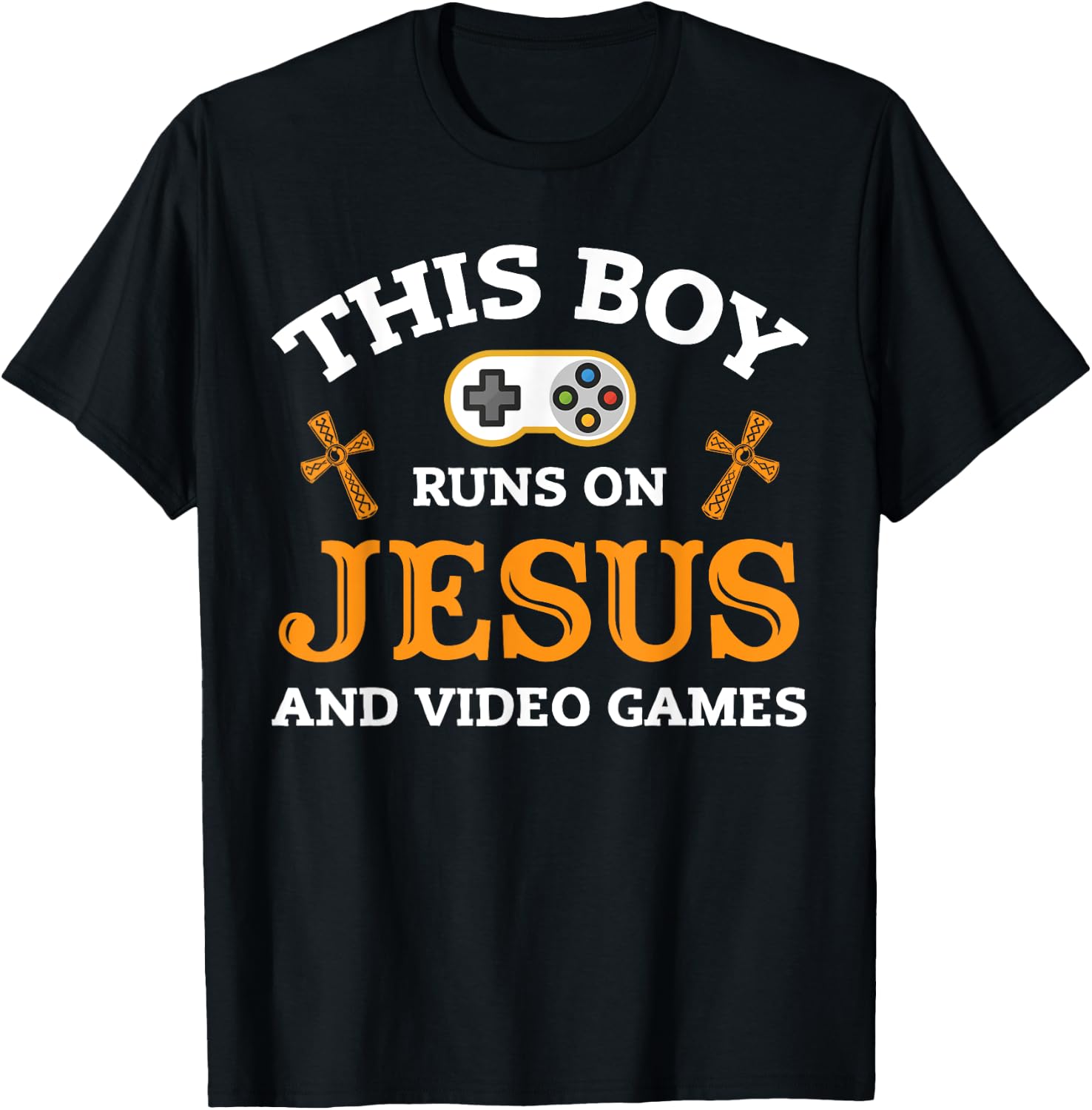 Video Games Gamer Gaming Jesus Religion T-Shirt - T-Shirt | Black
