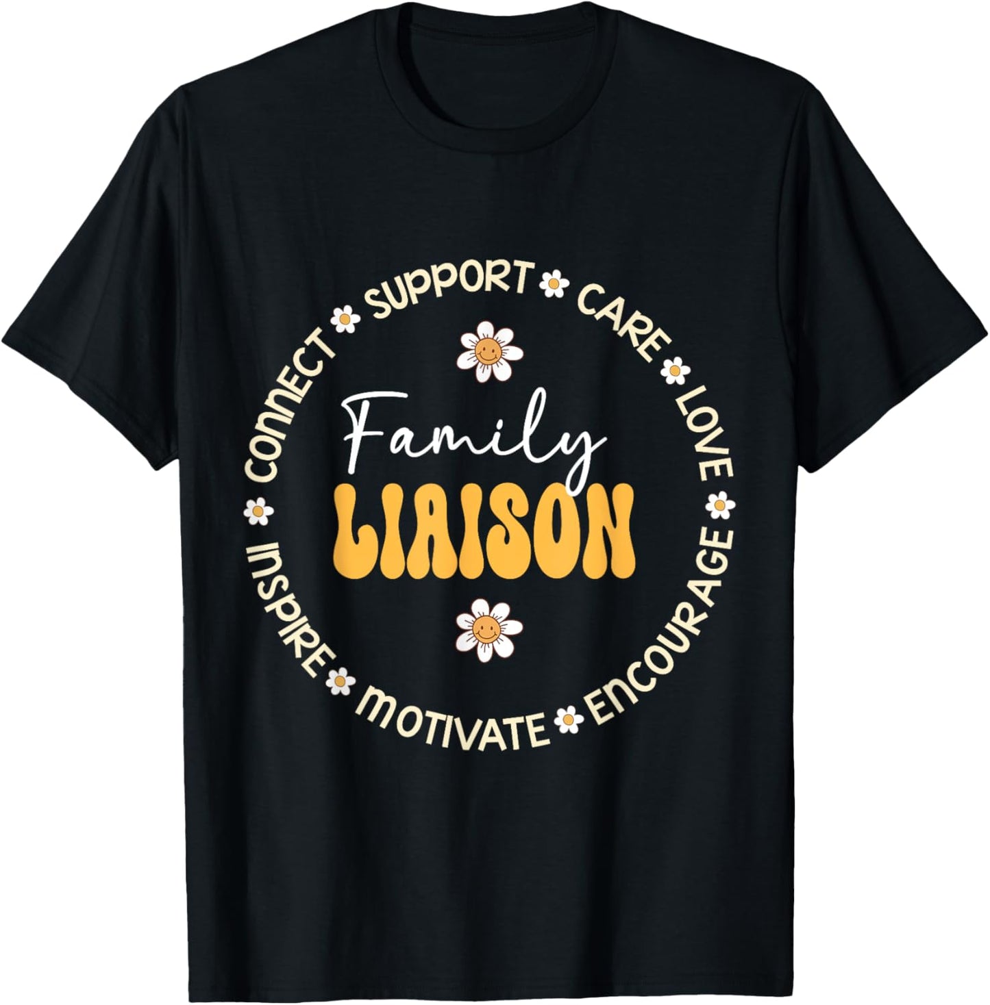 Family Liaison Back to School Teacher Appreciation Week T-Shirt - T-Shirt | Black