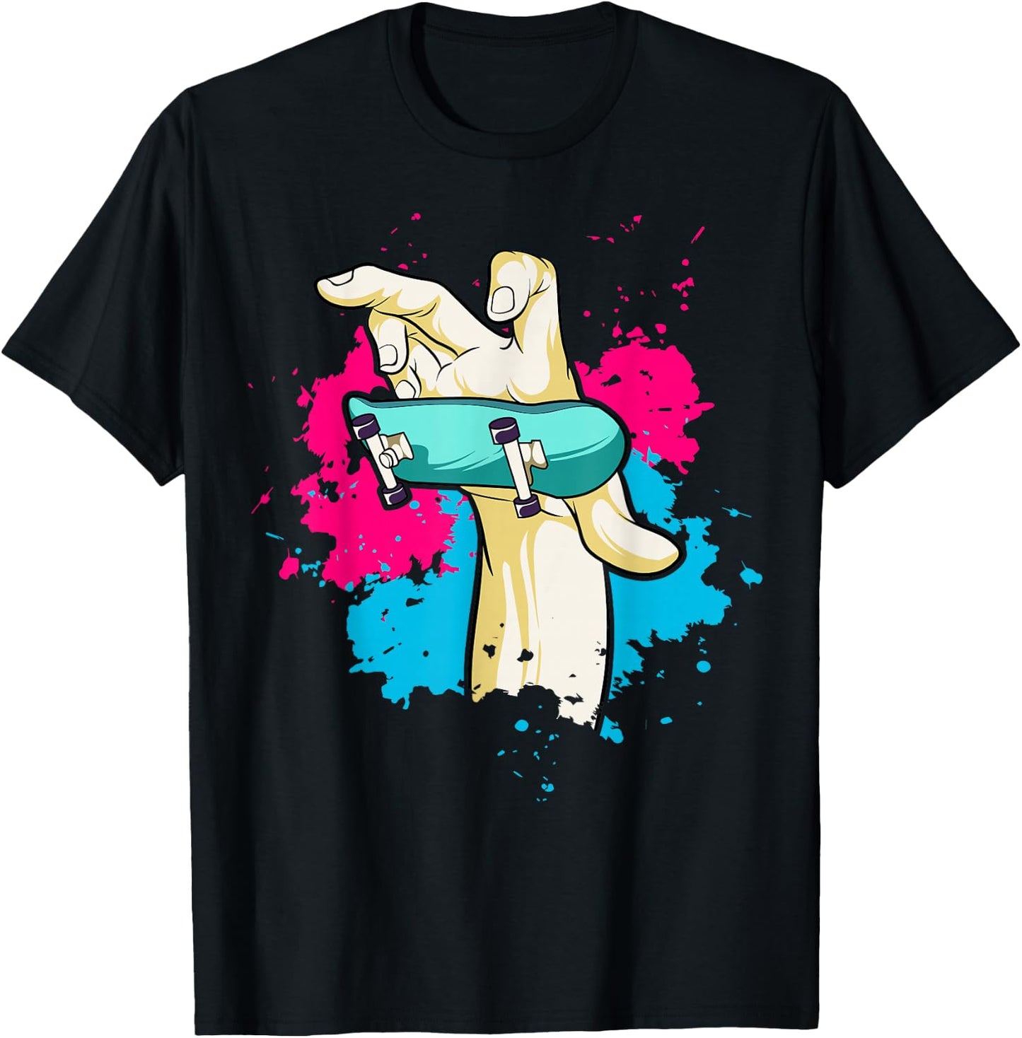 Aesthetic Fingerboard Aesthetic Skater T-Shirt - T-Shirt | Black