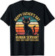 Funny Cat Dad Human Servant Retro Father's Day T-Shirt - T-Shirt | Black