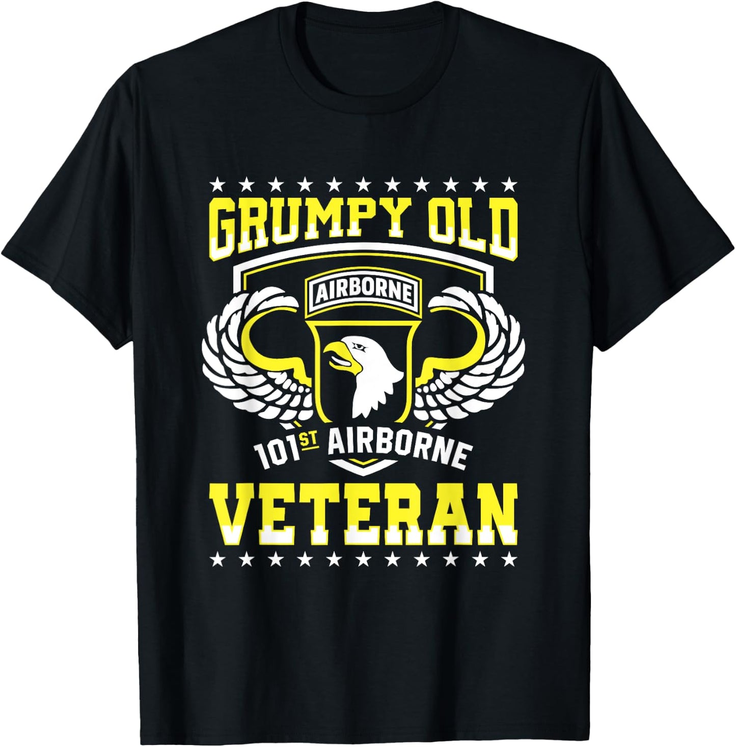 Grumpy Old 101st Airborne Division Veteran T-Shirt - T-Shirt | Black