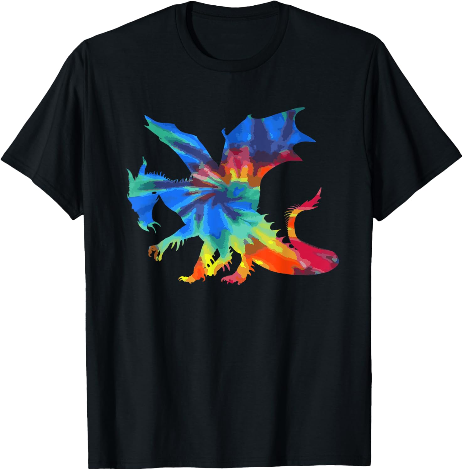 Tie Dye Dragon T-Shirt - T-Shirt | Black