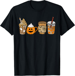Pumpkin Spice Latte Coffee Fall Pumpkin Spice Thanksgiving T-Shirt - T-Shirt | Black