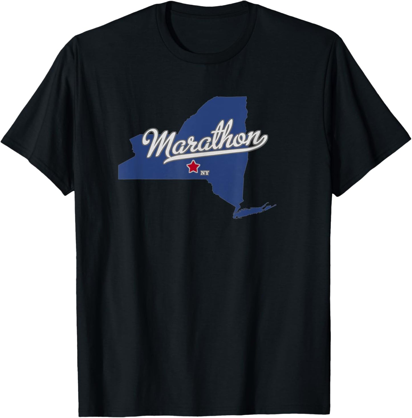 Marathon New York NY Map , Small T-Shirt - T-Shirt | Black