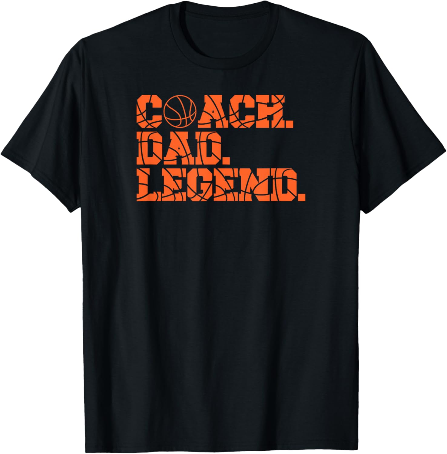 Funny Basketball Coach Dad Legend T-Shirt - T-Shirt | Black
