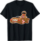 Cool Gingerbread Man riding car T-Shirt - T-Shirt | Black