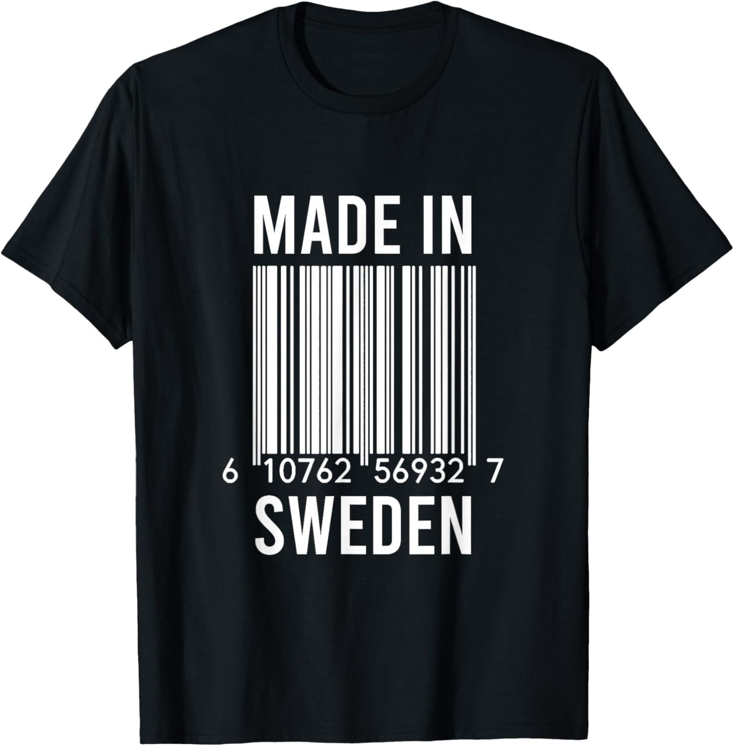 Barcode Made In Sweden T-Shirt - T-Shirt | Black
